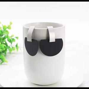 Black Silver Geometric Hanging Earrings